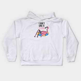 Funny Flamingo, I Don't Give a Flock, Tropical Kids Hoodie